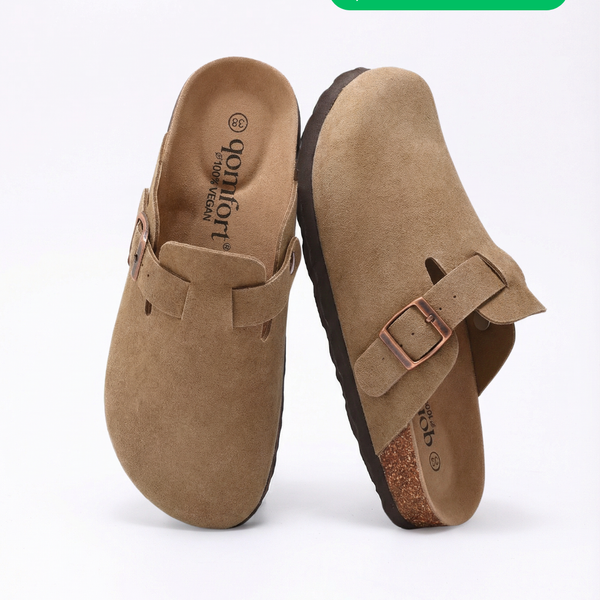 100% Vegan Suede Clogs by Qomfort