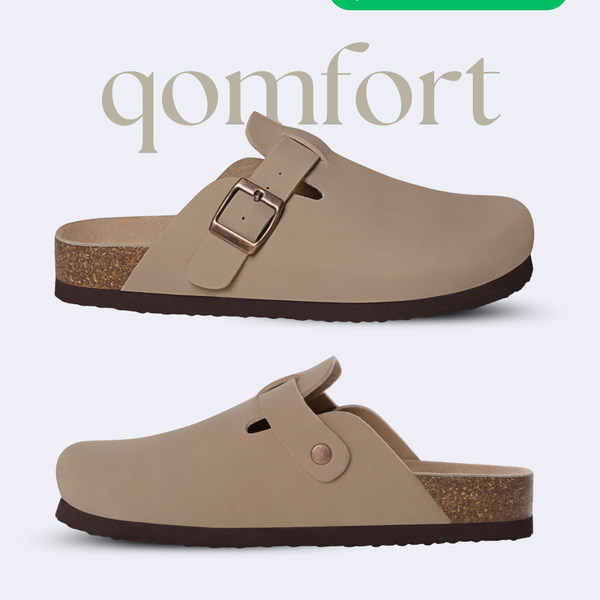 Smooth Vegan Leather Clogs by Qomfort